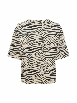 soyaconcept® Sweatshirts & Sweatjacken|Shirts & Tops*Damen T-Shirt - SC-Salome schwarz sand gemustert