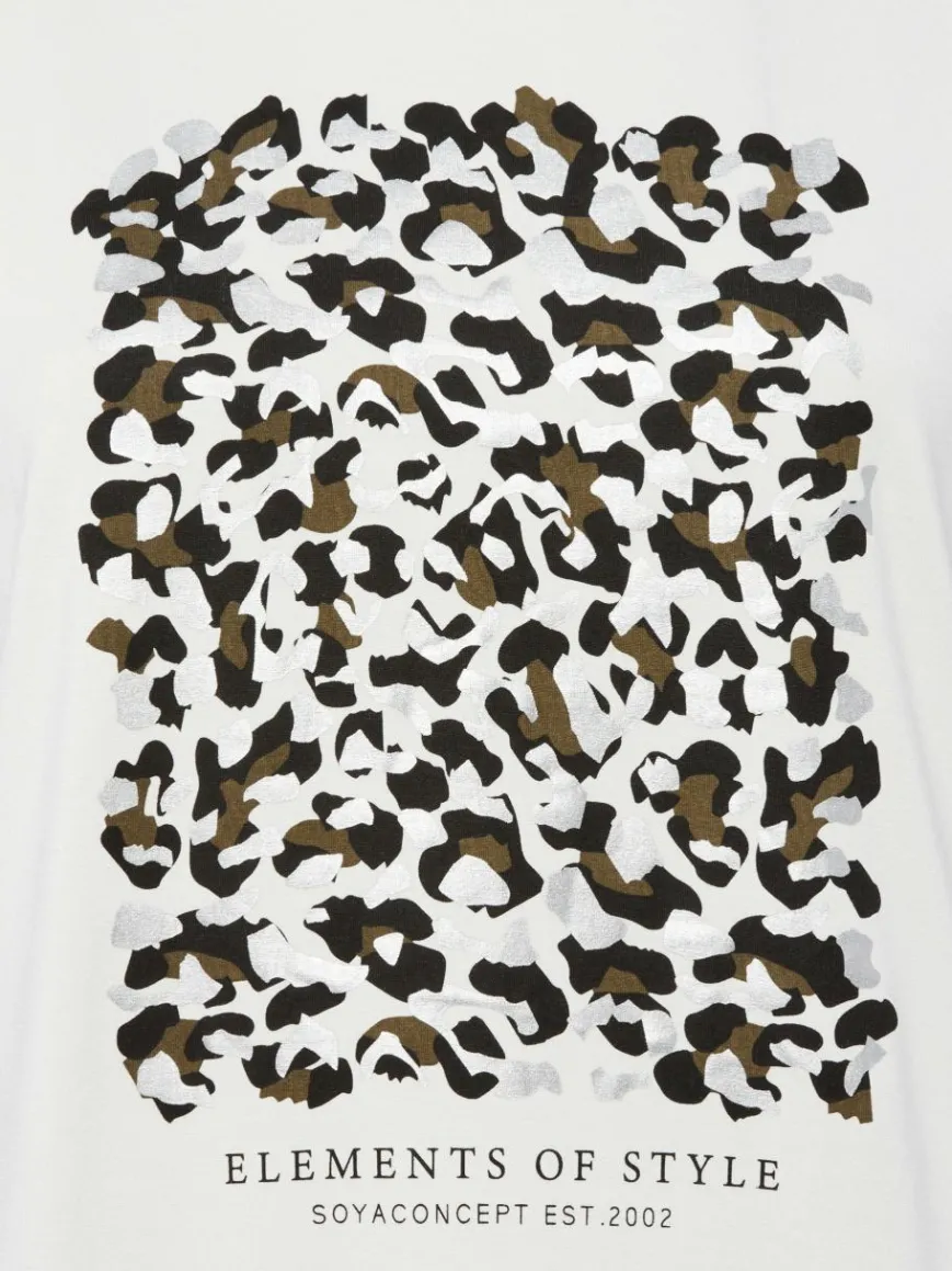 soyaconcept® Shirts & Tops*Damen T-Shirt SC-Marica ecru bedruckt