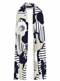 Frank Walder Schals & Tücher*Damen Tuch weiß blau gemustert