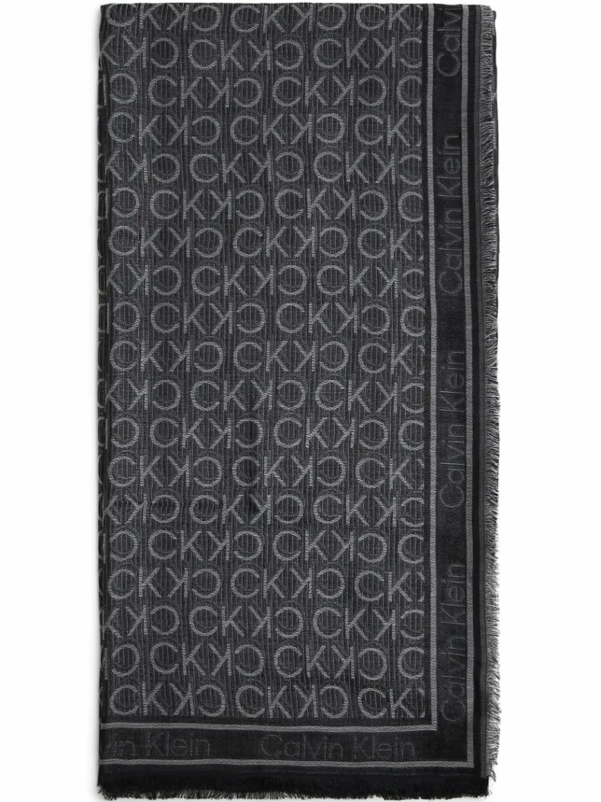 Calvin Klein Schals & Tücher*Damen Tuch schwarz gemustert