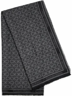 Calvin Klein Schals & Tücher*Damen Tuch schwarz gemustert