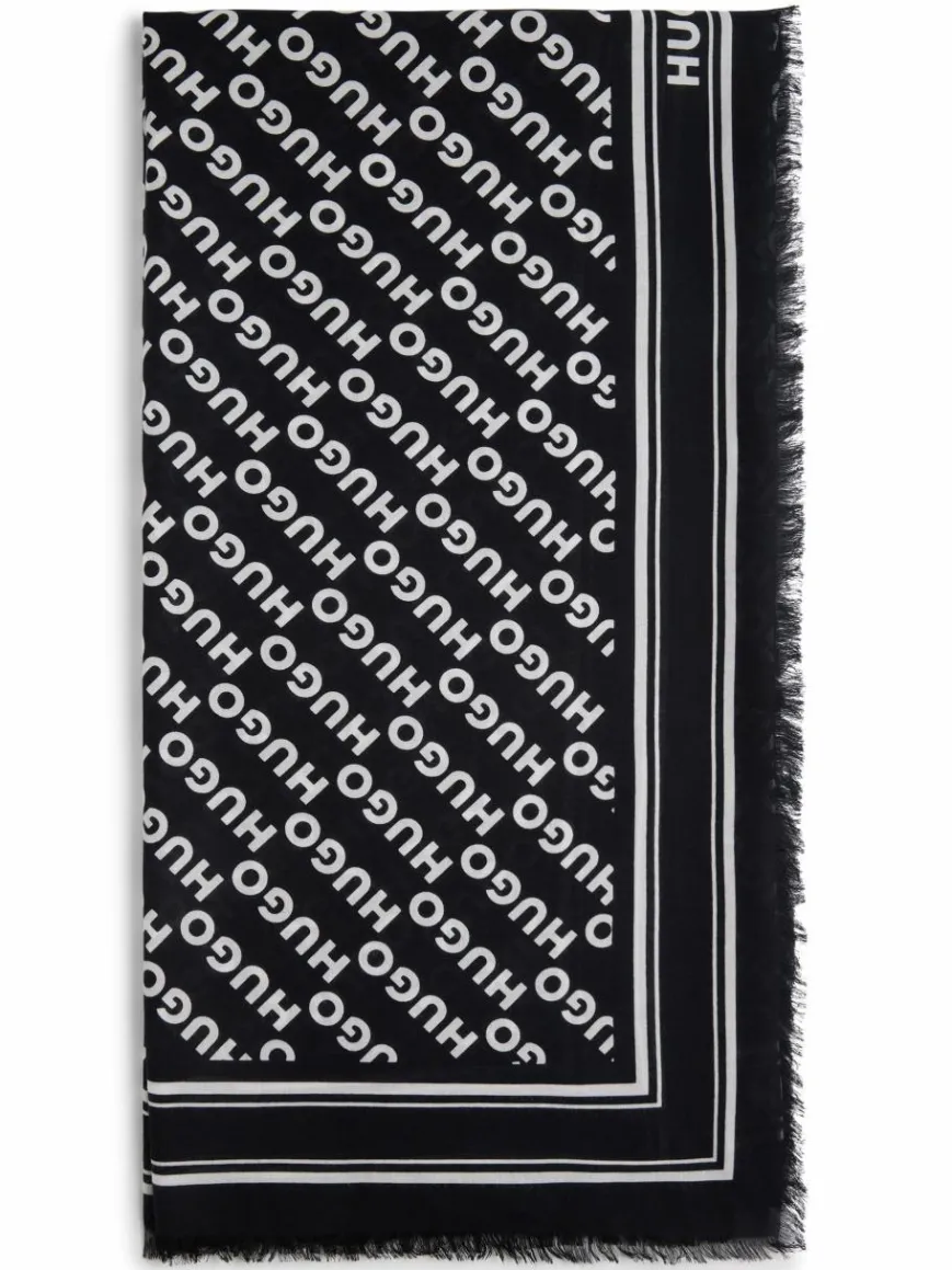 HUGO Schals & Tücher*Damen Tuch - Alycia schwarz weiß gemustert