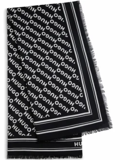 HUGO Schals & Tücher*Damen Tuch - Alycia schwarz weiß gemustert