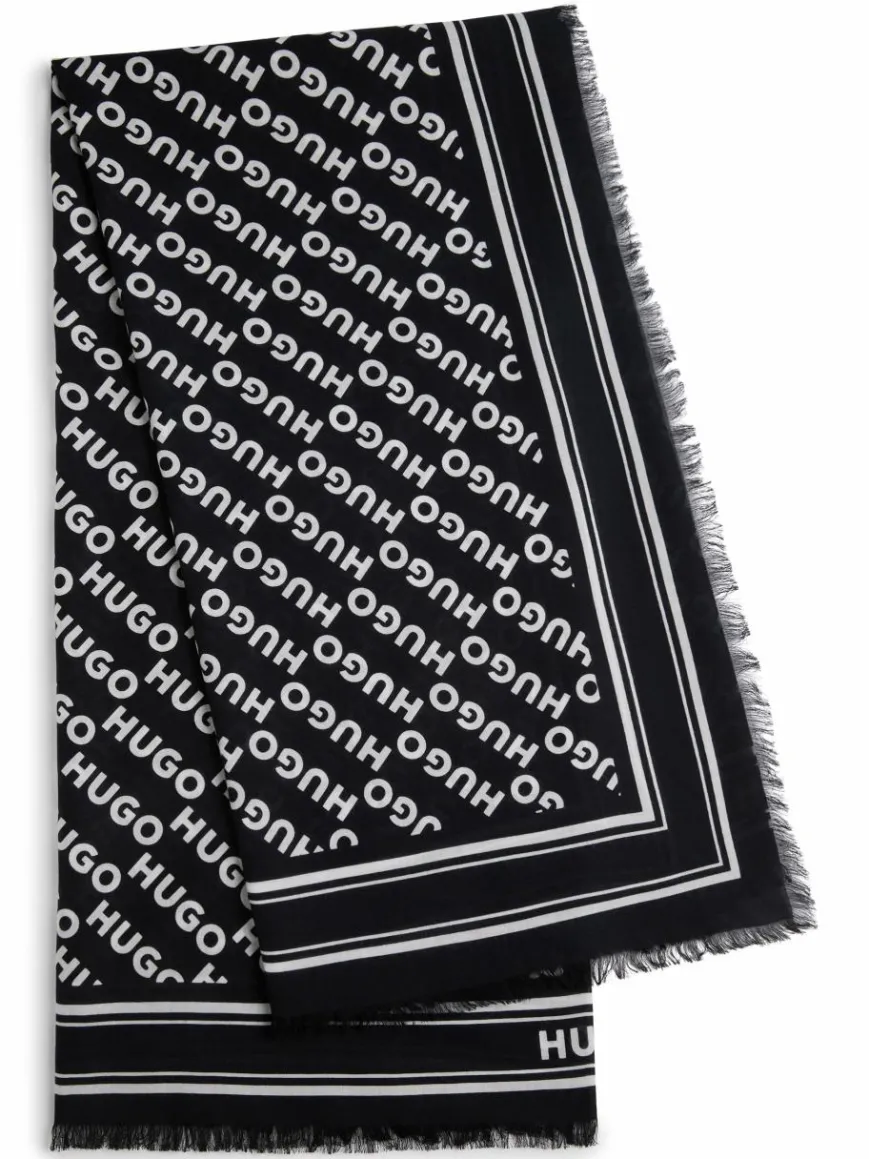 HUGO Schals & Tücher*Damen Tuch - Alycia schwarz weiß gemustert