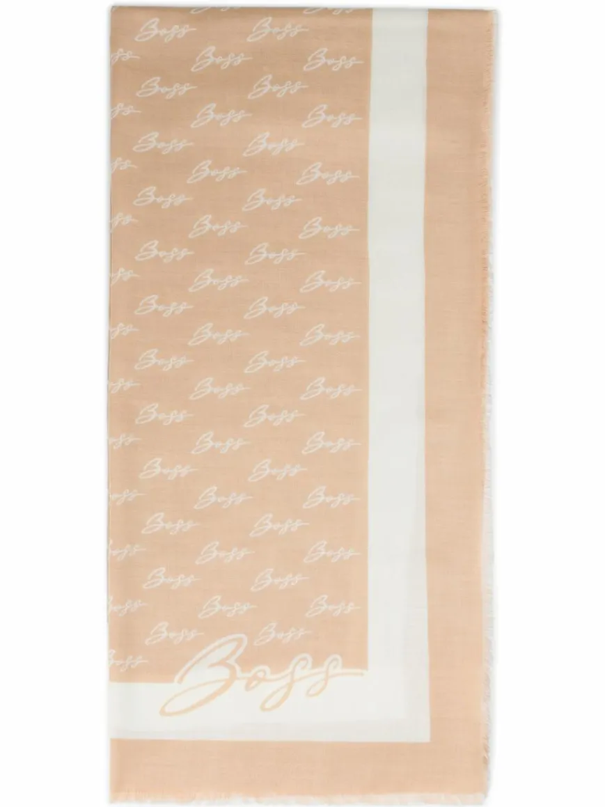 BOSS Orange Schals & Tücher*Damen Tuch - Lyza nude weiß gemustert