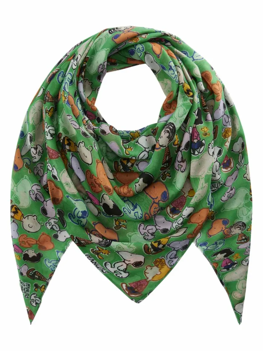 Codello Schals & Tücher*Damen Tuch - PEANUTS grün bedruckt