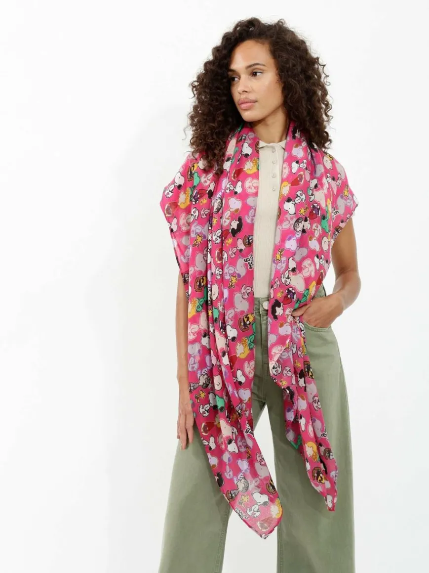 Codello Schals & Tücher*Damen Tuch - PEANUTS pink bedruckt