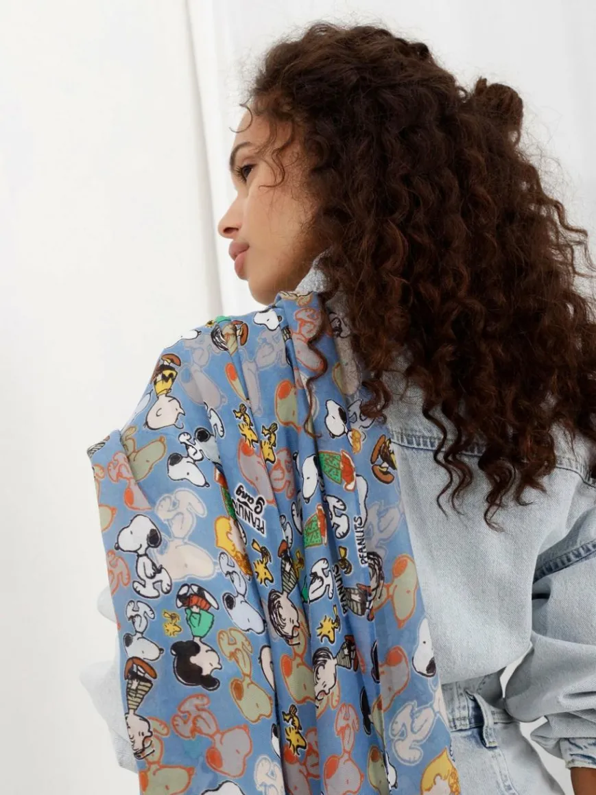 Codello Schals & Tücher*Damen Tuch - PEANUTS blau bedruckt