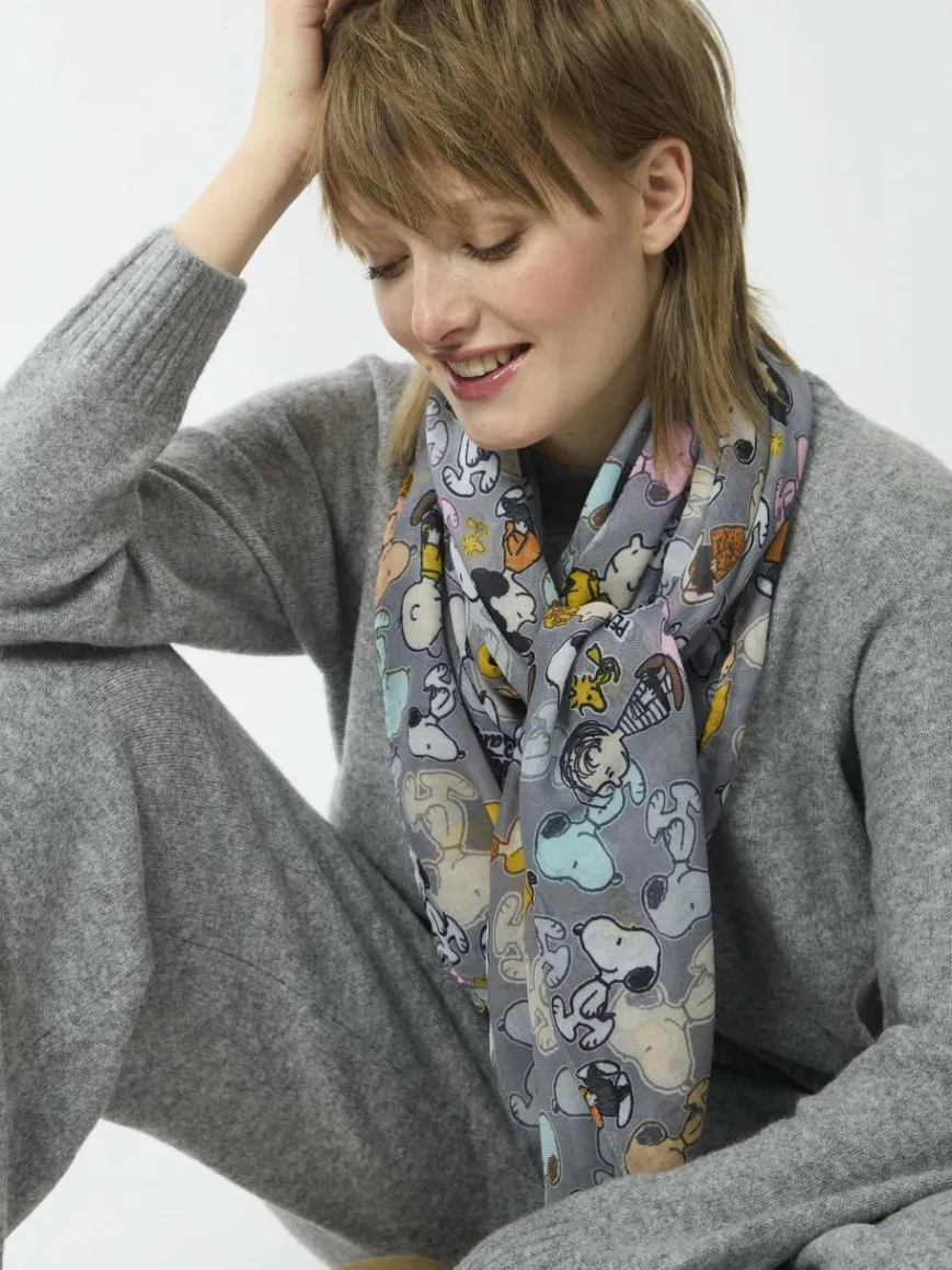 Codello Schals & Tücher*Damen Tuch - PEANUTS grau bedruckt