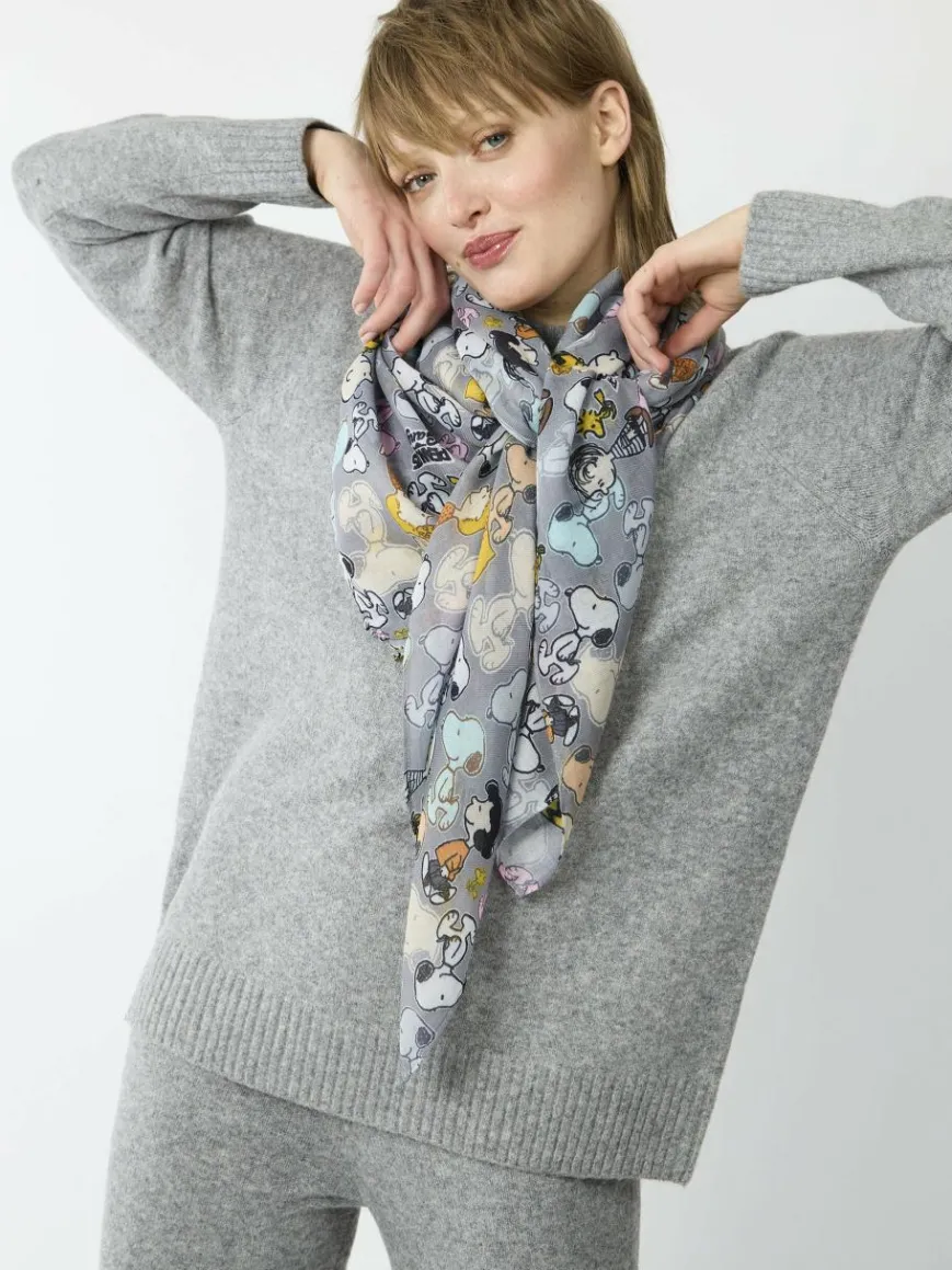 Codello Schals & Tücher*Damen Tuch - PEANUTS grau bedruckt