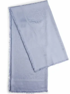 Calvin Klein Schals & Tücher*Damen Tuch - Shiny Jacquard Monogram Square hellblau strukturiert