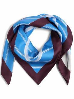 MAX&Co. Schals & Tücher*Damen Tuch aus Seide - Battista blau ecru gestreift