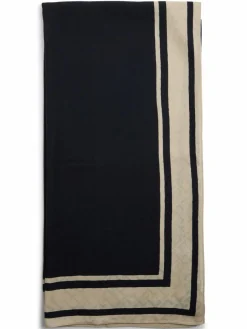 Tommy Hilfiger Schals & Tücher*Damen Tuch mit Seiden-Anteil marine beige gemustert