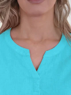 Navigazione Blusen*Damen Tunika türkis uni