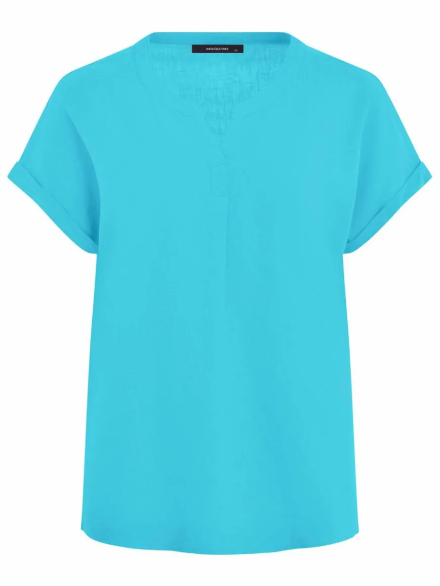 Navigazione Blusen*Damen Tunika türkis uni