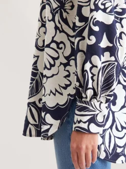 Seidensticker Blusen*Damen Tunika - Druck blau bedruckt