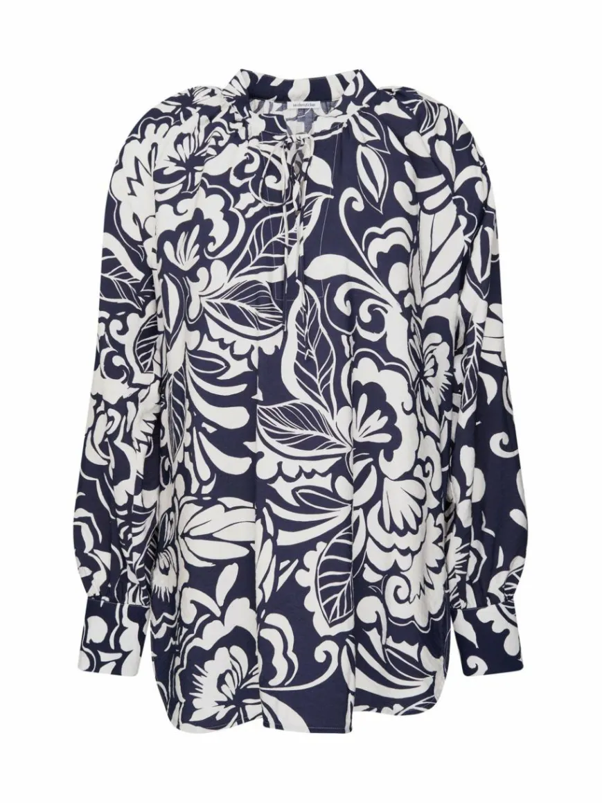 Seidensticker Blusen*Damen Tunika - Druck blau bedruckt