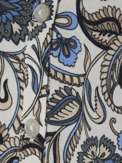 soyaconcept® Blusen*Damen Tunikabluse - SC-Samea blau beige gemustert