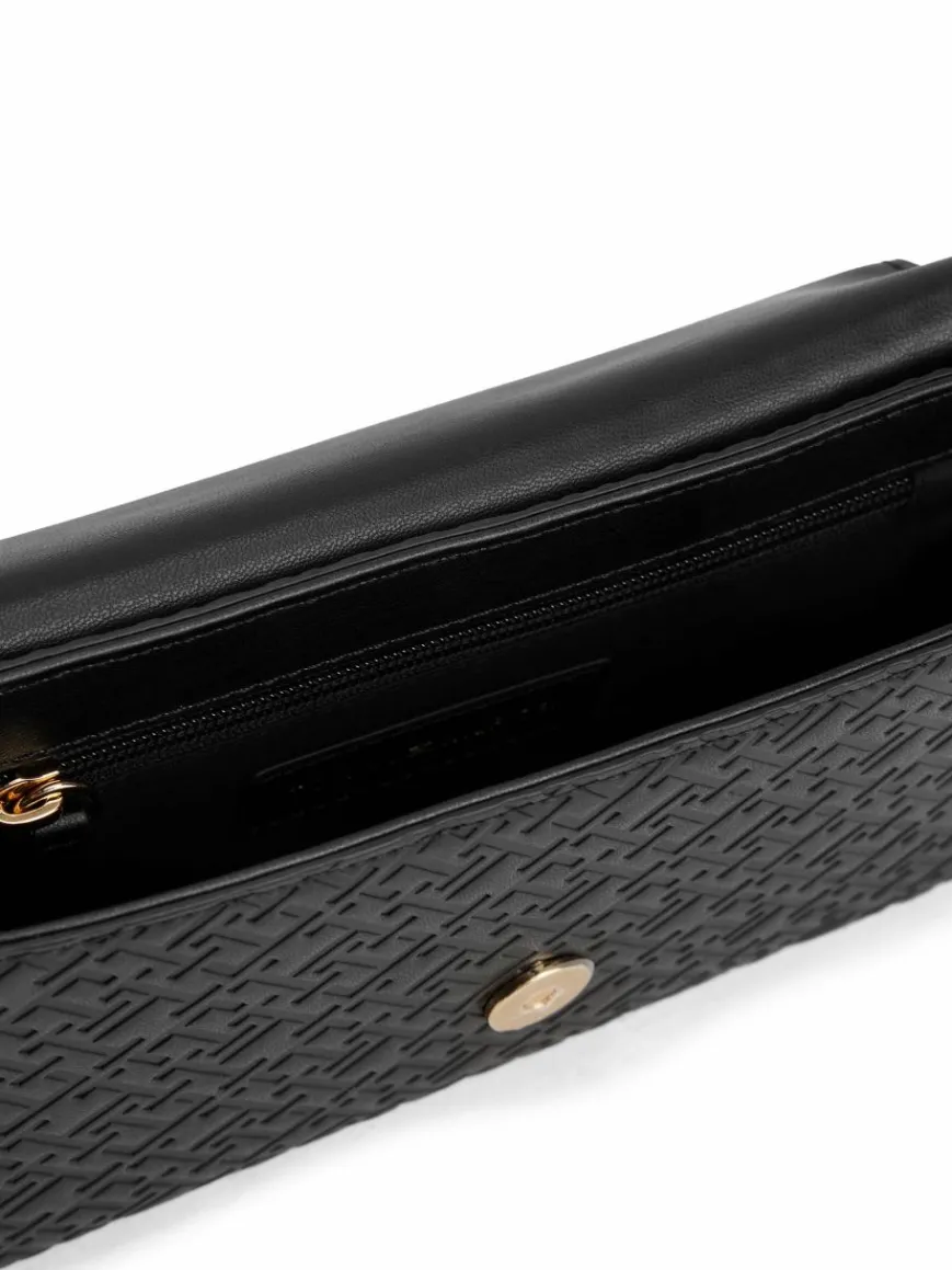 Tommy Hilfiger Taschen & Rucksäcke*Damen Umhängetasche schwarz strukturiert