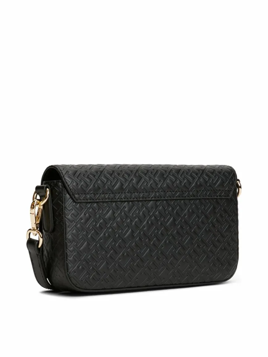 Tommy Hilfiger Taschen & Rucksäcke*Damen Umhängetasche schwarz strukturiert