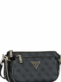 GUESS Taschen & Rucksäcke*Damen Umhängetasche - Noelle II Double Pouch CB 72710 Logo grau uni