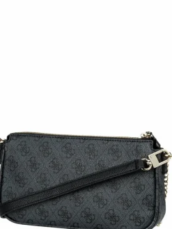 GUESS Taschen & Rucksäcke*Damen Umhängetasche - Noelle II Double Pouch CB 72710 Logo grau uni