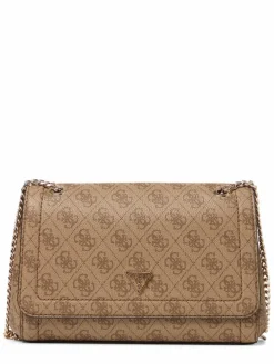 GUESS Taschen & Rucksäcke*Damen Umhängetasche - Noelle beige gemustert