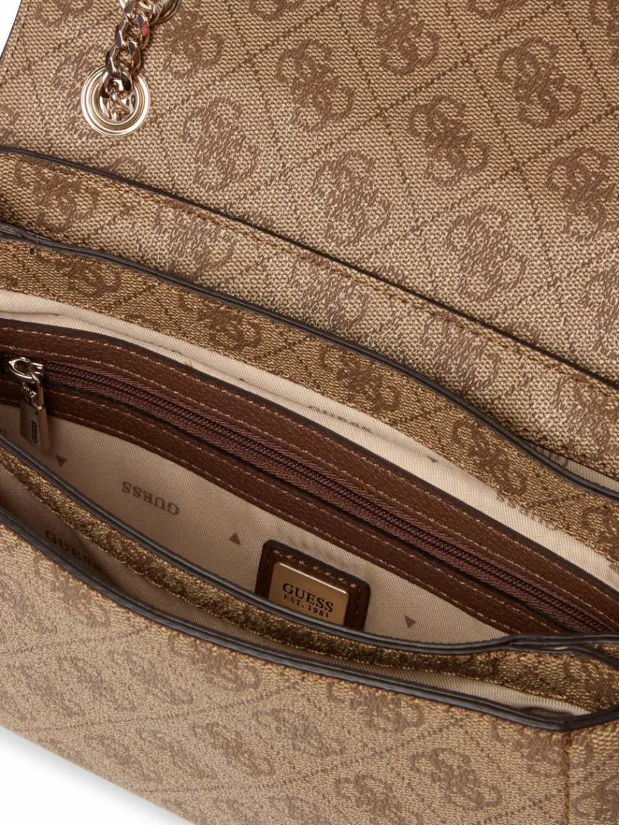 GUESS Taschen & Rucksäcke*Damen Umhängetasche - Noelle beige gemustert