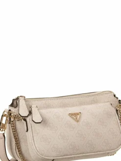 GUESS Taschen & Rucksäcke*Damen Umhängetasche - Noelle II Double Pouch CB 72710 Logo weiß uni