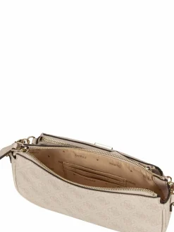 GUESS Taschen & Rucksäcke*Damen Umhängetasche - Noelle II Double Pouch CB 72710 Logo weiß uni