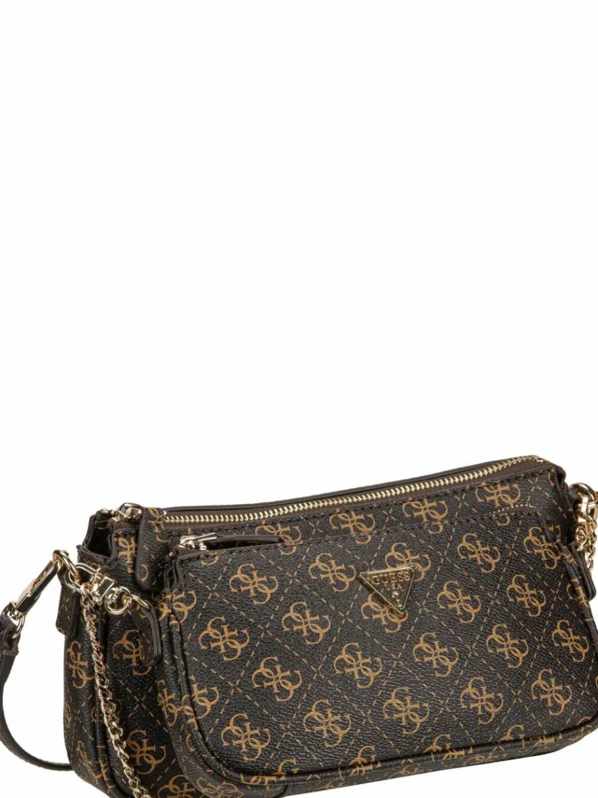 GUESS Taschen & Rucksäcke*Damen Umhängetasche - Noelle II Double Pouch CB 72710 Logo braun uni