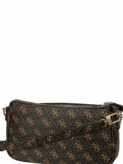 GUESS Taschen & Rucksäcke*Damen Umhängetasche - Noelle II Double Pouch CB 72710 Logo braun uni