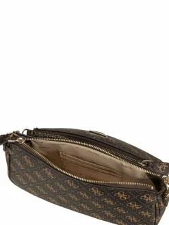 GUESS Taschen & Rucksäcke*Damen Umhängetasche - Noelle II Double Pouch CB 72710 Logo braun uni