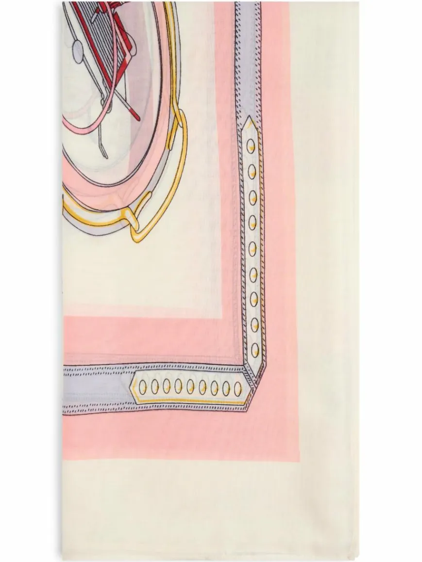 Marie Lund Schals & Tücher*Damen Webschal ecru rosa gemustert