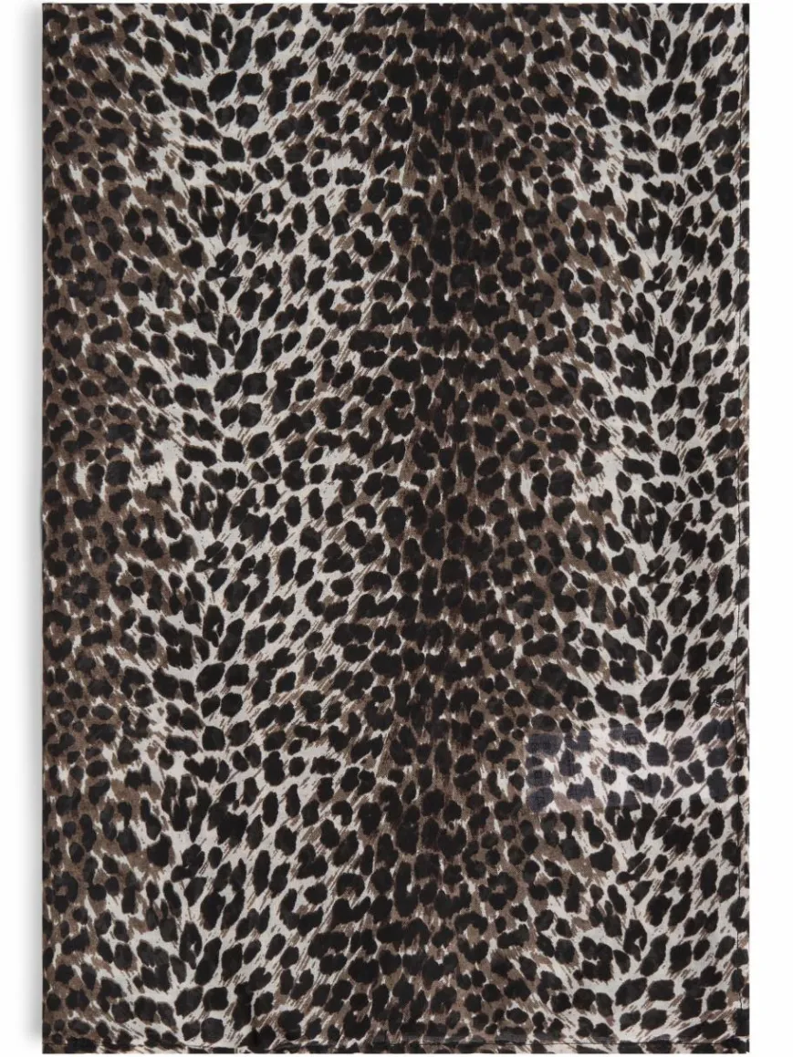 Marie Lund Schals & Tücher*Damen Webschal schwarz kitt gemustert