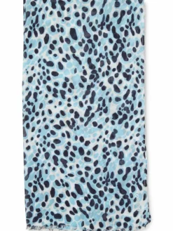 Olsen Schals & Tücher*Damen Webschal hellblau weiß gemustert