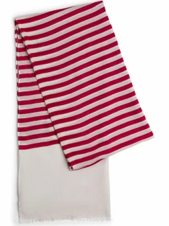 Tommy Hilfiger Schals & Tücher*Damen Webschal - Essential Flag rot ecru gestreift