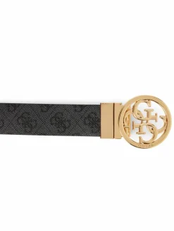 GUESS Gürtel*Damen Wendegürtel anthrazit schwarz uni