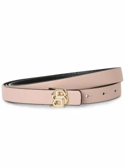 BOSS Gürtel*Damen Wendegürtel aus Leder - Icon rosa schwarz uni