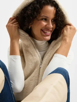 Marie Lund Jacken & Westen*Damen Weste beige uni