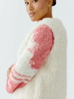 Oui Jacken & Westen*Damen Weste weiß uni