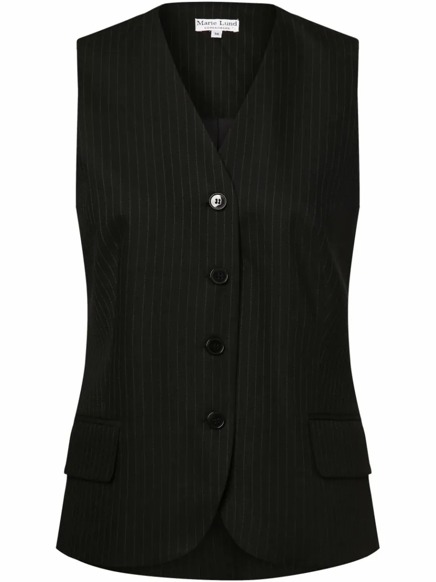 Marie Lund Blazer*Damen Weste schwarz gestreift