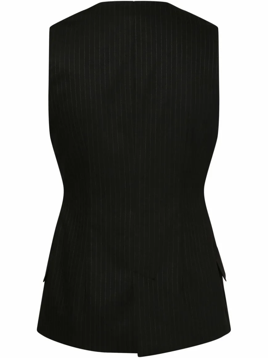 Marie Lund Blazer*Damen Weste schwarz gestreift