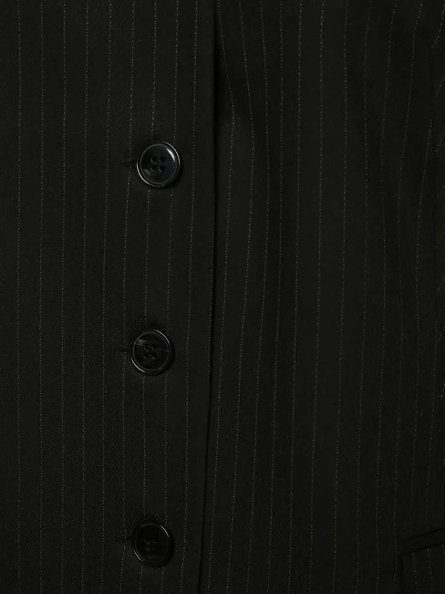 Marie Lund Blazer*Damen Weste schwarz gestreift