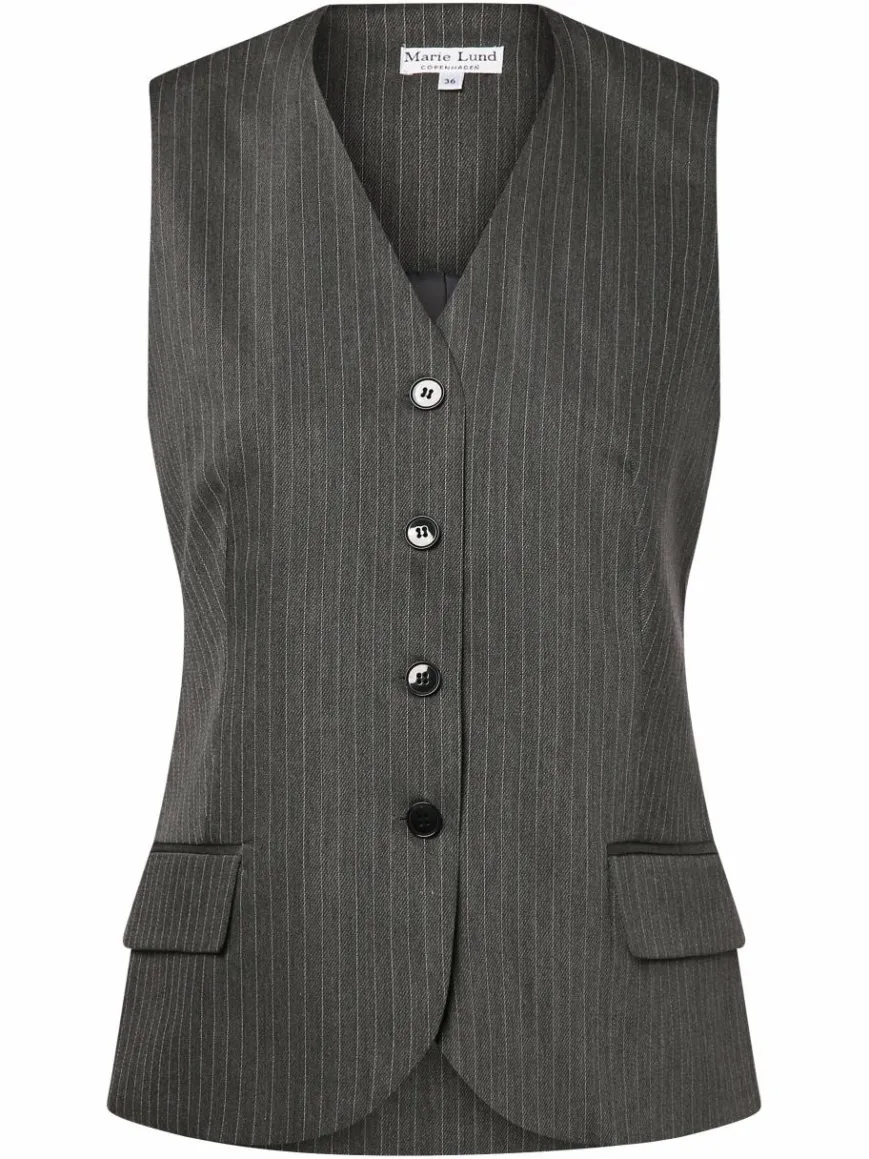 Marie Lund Blazer*Damen Weste anthrazit gestreift