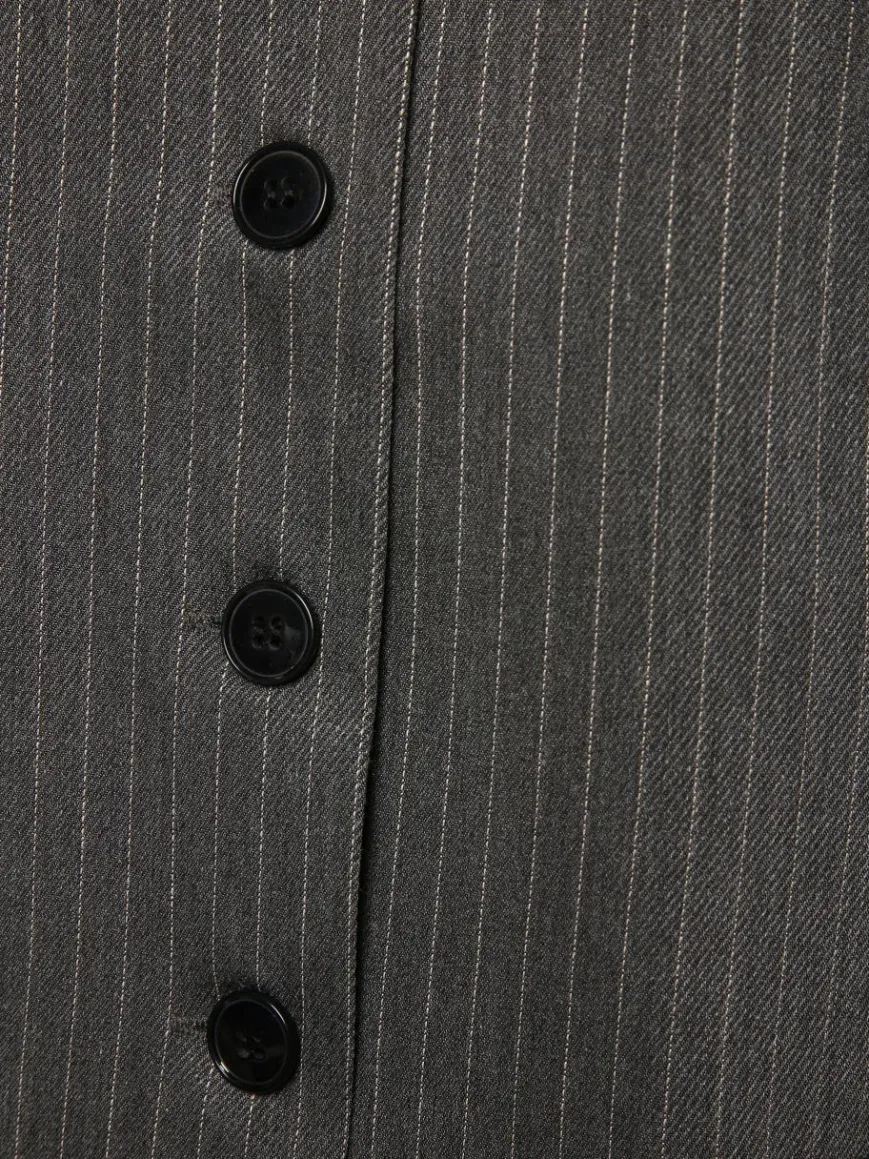 Marie Lund Blazer*Damen Weste anthrazit gestreift