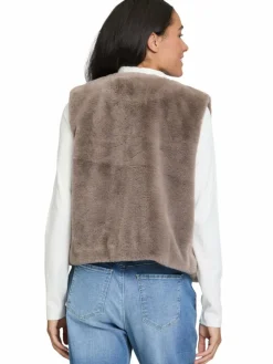 Cartoon Jacken & Westen*Damen Weste taupe uni