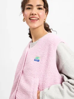 american vintage Jacken & Westen*Damen Weste - Hoktown rosa strukturiert