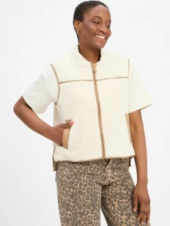 MOS MOSH Jacken & Westen*Damen Weste - MMRowe Teddy Waistcoat ecru uni