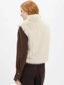 Rino & Pelle Jacken & Westen*Damen Weste aus Kunstfell - Dava ecru uni